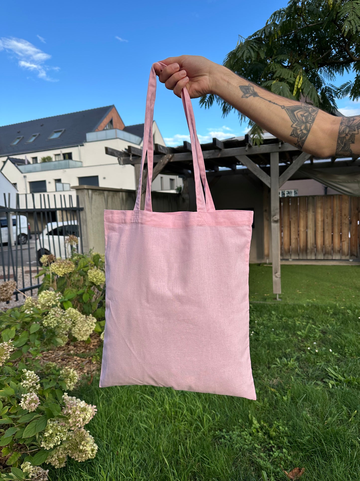 Tote bag rose pastel